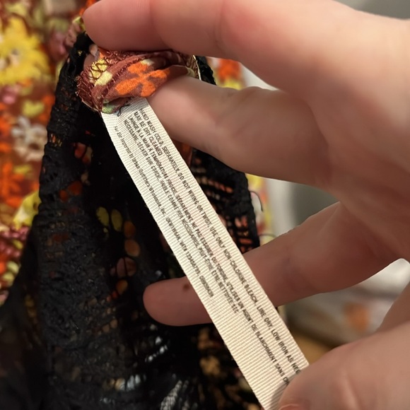 Intimately Free People Say It To Me Bodysuit Blouse Floral Boho - Picture 9 of 10